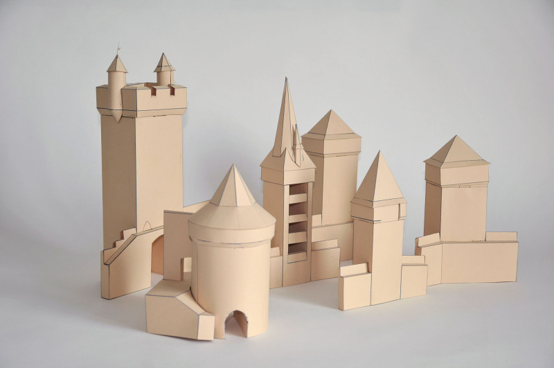 Prototypen für Modellbögen der Museggmauer